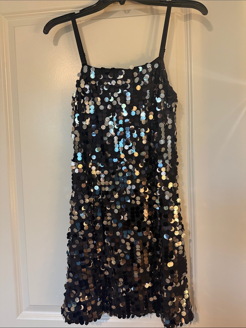 Leith Black Sequin Mini Dress